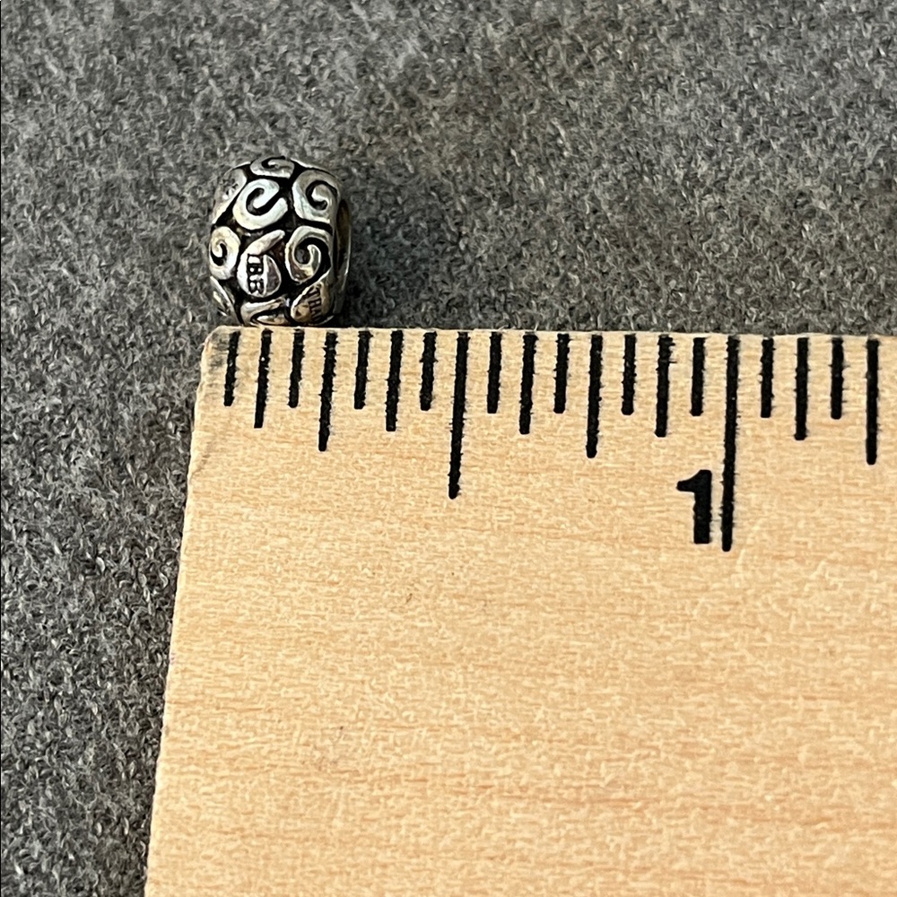 Sterling Scroll Design Stopper Bead/Charm - Picture 6 of 7
